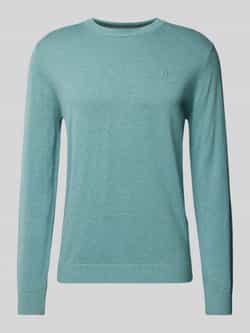 Tom Tailor Gebreide pullover met labelstitching model 'BASIC'