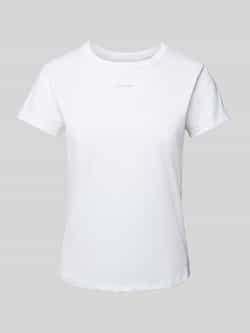 Calvin Klein Nano Logo Slim Tee voor Vrouwen White Dames