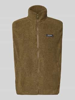 REVIEW Fleecegilet met opstaande kraag en steekzakken
