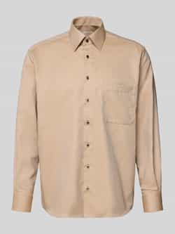 Eterna Comfort fit zakelijk overhemd van katoen met kentkraag