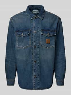 Carhartt Work In Progress Jeansjack met paspelzakken op de borst model 'LINCOLN'