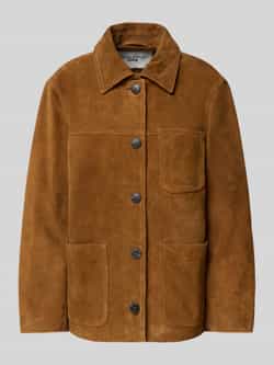 Marc O'Polo DENIM Regular fit leren jack van echt rundersuède