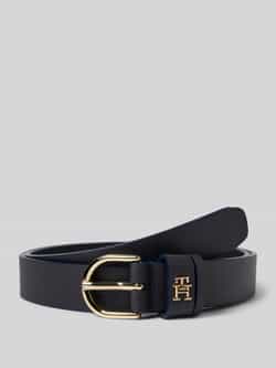 Tommy Hilfiger Leren riem Logo-embleem zachte haptiek ovale eenvoudige pin sluiting