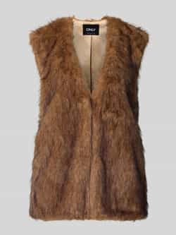 Only Regular fit gilet van imitatiebont met haakjessluiting model 'DAWN'