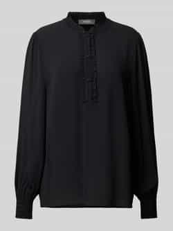 MOS MOSH Regular fit blouse van viscose met opstaande kraag model 'Reta'