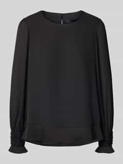 Marc Cain Regular fit blouse met kralen en ronde hals
