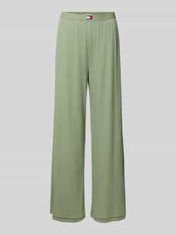 Tommy Hilfiger Wide leg pyjamabroek van katoenmix