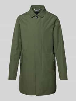 Matinique Lange jas met labeldetail model 'miles Mac'