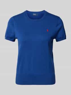 Ralph Lauren Blauw katoenen T-shirt met iconische pony Blue Dames