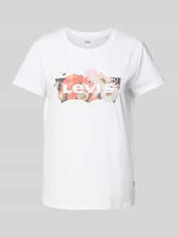Levi's T-shirt met labelprint en ronde hals
