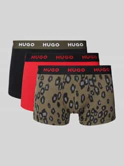 HUGO Boxershort met band met label in een set van 3 stuks