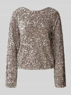 Pieces Regular fit blouse met lange mouwen en strik model 'KAM'