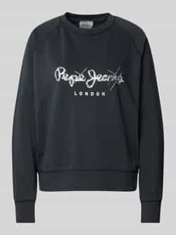 Pepe Jeans Sweatshirt met labelprint model 'LUPITA'