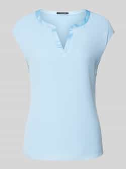 Comma T-shirt van viscosemix met vleermuismouwen