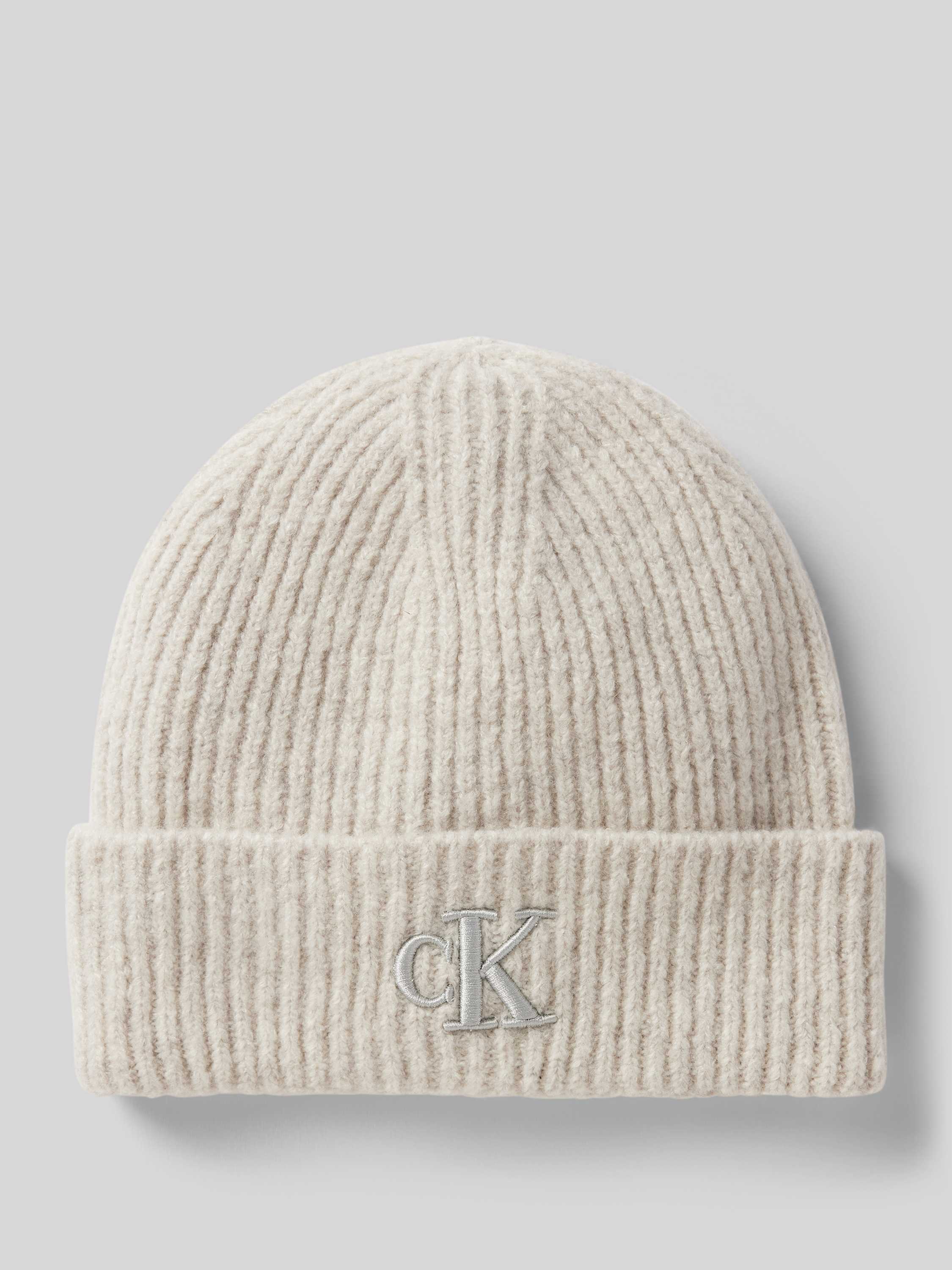 Calvin Klein Jeans Beanie met labelstitching model 'THICK'