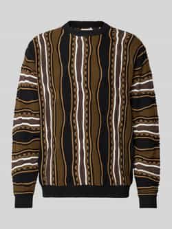 Redefined Rebel Gebreide pullover met ribboorden model 'TETON'