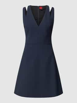 Hugo Boss Mouwloze Jurk Karnina met Cut Outs Blue Dames