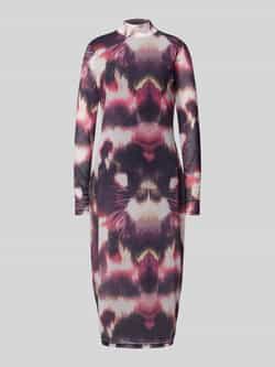 Comma Modieuze Slim Fit Midi Jurk Multicolor Dames