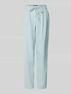 Q S designed by Stoffen broek met elastische band en rechte pijp