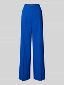 Marc Cain Wide fit high waist stoffen broek met persplooien