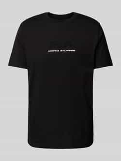 Armani Exchange Zwarte Katoenen T-shirt Korte Mouw Black Heren