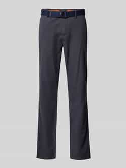 MCNEAL Regular fit broek met knoopsluiting en riem