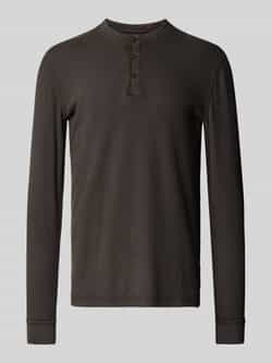 Superdry Shirt met lange mouwen en serafinohals model 'Grandad'