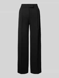 Calvin Klein Polyester Gabardine Broek met Zakken Black Dames