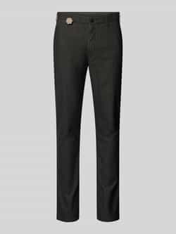Mmx Stoffen broek met labeldetail model 'Lupus'