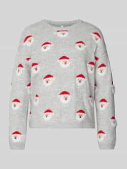 Only Regular fit kersttrui met motiefprint model 'XMAS SANTA'