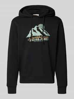 jack & jones Hoodie met motiefprint model 'SUN'