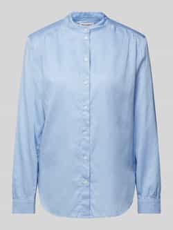 Marc O'Polo Relaxed fit blouse met opstaande kraag van zacht katoen-satijn