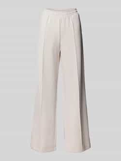 Christian Berg Woman Wide leg sweatpants met vaste persplooien