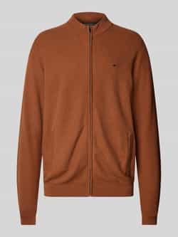 FYNCH-HATTON Regular fit gebreid jack met ritssluiting