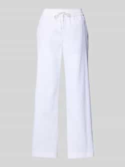 Marc Cain Straight leg linnen broek met tunnelkoord