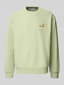 Carhartt Work In Progress Sweatshirt met ronde hals en labelstitching
