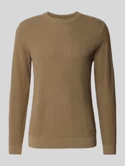 Lindbergh Gebreide pullover met structuurmotief en ronde hals