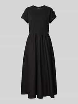Tommy Hilfiger Fit-and-flare midi jurk met goudkleurige knopen