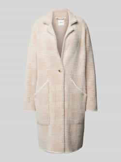 S.Oliver BLACK LABEL Loose fit gebreid jack met zacht pied-de-poule-motief