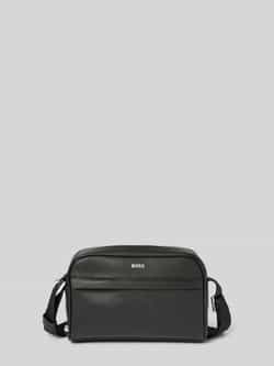 Boss Schoudertas van leer met labeldetails model 'Zair'