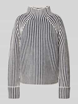Calvin Klein Womenswear Gebreide pullover van lamswol met opstaande kraag