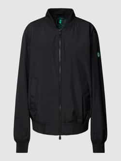 Save The Duck Zwarte Bomberjack met Mesh en Nylon Voering Black