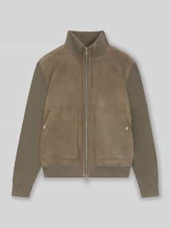 Boss Regular fit leren jack van chevreau-suède model 'MAPARO'