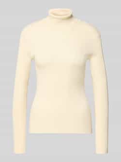 Pieces Slim fit coltrui van geribde viscosemix model 'MIRA'