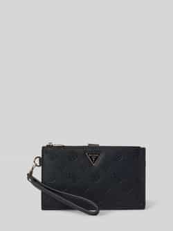 GUESS portemonnee Blake SLG Double Zip Organizer Black Logo zwart