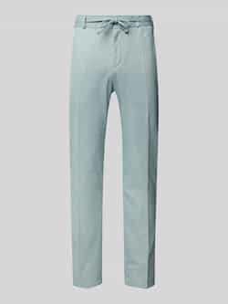 Zuitable Slim fit pantalon met strikceintuur model 'SPARTAFLEX'