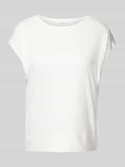 Opus T-shirt met geribde ronde hals model 'Sestern'