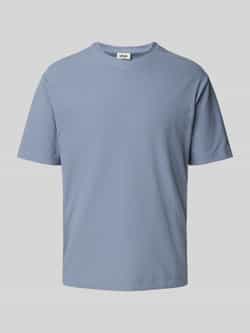 Drykorn T-shirt met geribde ronde hals model 'GILBERD'