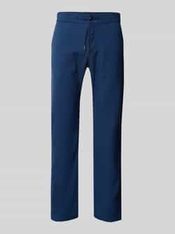Boss Orange Regular fit linnen broek met tunnelkoord model 'Sanderson'