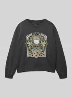Roxy Sweatshirt met labelprint model 'TERRY'